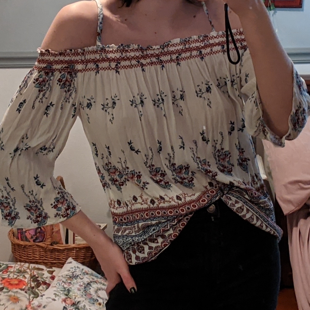 Women's boho off the shoulder blouse